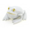 Hungarian Porcelain Hollohaza Frog Figurine – White and Gold