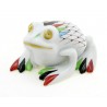 Hungarian Porcelain Hollohaza Fishnet Frog Figurine