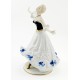 Vintage Wallendorf Porcelain Cobalt Ballerina Girl Figurine