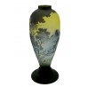 Large Cameo Glass Vase with Mountains