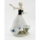 Vintage Wallendorf Porcelain Cobalt Ballerina Girl Figurine
