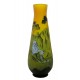 Large Cameo Art Glass Vase with Tiger