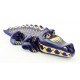 Hollohaza Cobalt Fishnet Crocodile Figurine Hungarian Porcelain