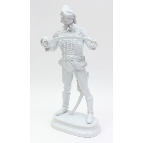 Large Herend Hussar Figurine White