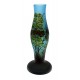 Cameo Glass Art Nouveau Blue Vase Signed Galle Tip 14 Inch Tall