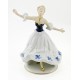 Vintage Wallendorf Porcelain Cobalt Girl Figurine 