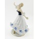 Vintage Wallendorf Porcelain Cobalt Girl Figurine 