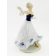 Vintage Wallendorf Porcelain Cobalt Girl Figurine 