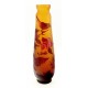 Cameo Glass Art Nouveau Vase with Birds 11-3/4 Inch Tall