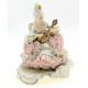 Dresden Lace Figurine – Sitting Lady Playing on Guitar