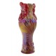 Hungarian Art Pottery Vase By Ferenc Halmos with Flower Decor 