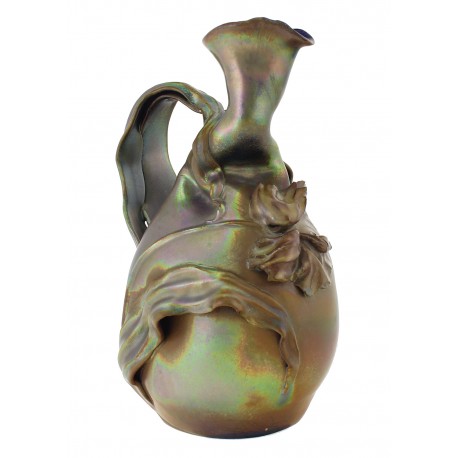 Hungarian Art Pottery Pitcher By Ferenc Halmos 