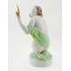 Herend Porcelain Woman Figurine with Mirror 