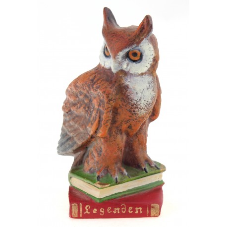 Vienna Bronze Cold Painted Solid Bronze Owl on Book Figurine 