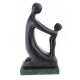 Solid Bronze Art Deco Mother and Child Statue by Pal Gyulavari 