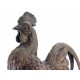 Life Size Solid Bronze Rooster Sculpture 20 Inch Tall