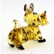 Murano Style Glass Fox Terrier Figurine Art Glass