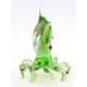 Murano Style Art Glass Octopus Figurine - Green