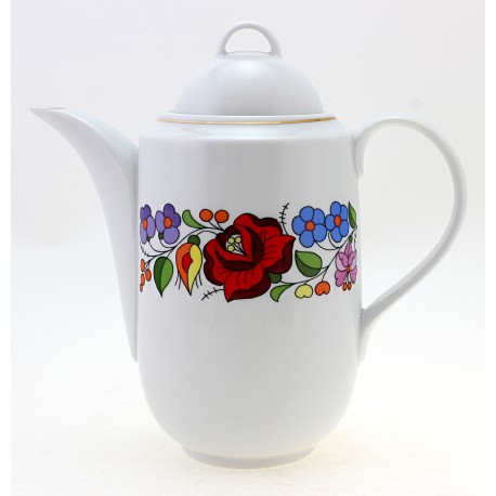 Kalocsa Coffee Pot Hungarian Porcelain 