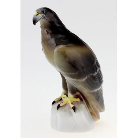Hollohaza Eagle Figurine Hungarian Porcelain
