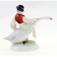 Small Herend Boy on Goose Figurine