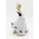 Vintage Wallendorf Porcelain Cobalt Dancing Woman Figurine 