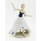 Vintage Wallendorf Porcelain Cobalt Dancing Woman Figurine 