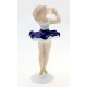 Wallendorf Cobalt Ballerina Girl Figurine - Small