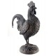 Solid Bronze Life Size Rooster Sculpture 20 Inch Tall 
