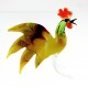 Murano Style Art Glass Rooster Figurine