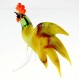 Murano Style Art Glass Rooster Figurine