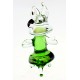 Murano Style Art Glass Green Pig Figurine
