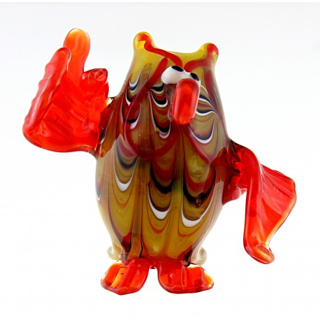 Murano Style Art Glass Figurine Owl