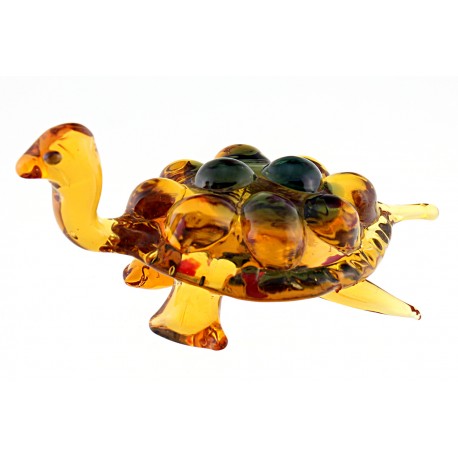 Murano Style Art Glass Turtle Figurine 