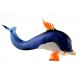 Murano Style Art Glass Blue Dolphin Figurine 