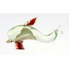 Murano Style Art Glass Dolphin Figurine - Clear