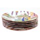 Vintage Oriental Decor Set of Six Salad Plates Made in Czechoslovakia