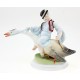 Vintage Herend Boy Riding on Goose Figurine 1960s