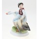 Vintage Herend Boy Riding on Goose Figurine 1960s