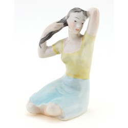 Vintage Hollohaza Sitting Girl Figurine