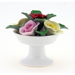 Vintage Hollohaza Porcelain Rose Bouquet