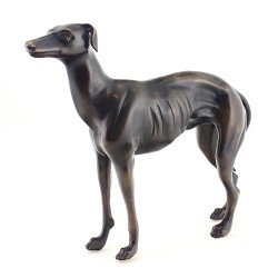 Solid Bronze Greyhound Dog Figurine