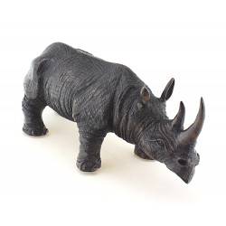 Solid Bronze Rhinoceros Figurine Heavy