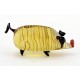 Murano Style Art Glass Yellow Pig Figurine