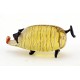 Murano Style Art Glass Yellow Pig Figurine