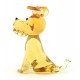 Murano Style Art Glass Sitting Dog Figurine – Yellow