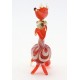 Murano Style Art Glass Cute Fox Figurine