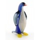 Murano Style Art Glass Blue Penguin Figurine