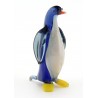 Murano Style Art Glass Blue Penguin Figurine