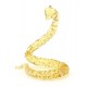 Murano Style Art Glass Snake Figurine - Yellow